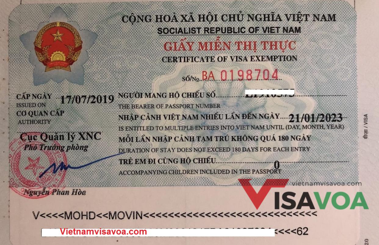 TT Visa and TT Temporary Resident Card for Vietnam